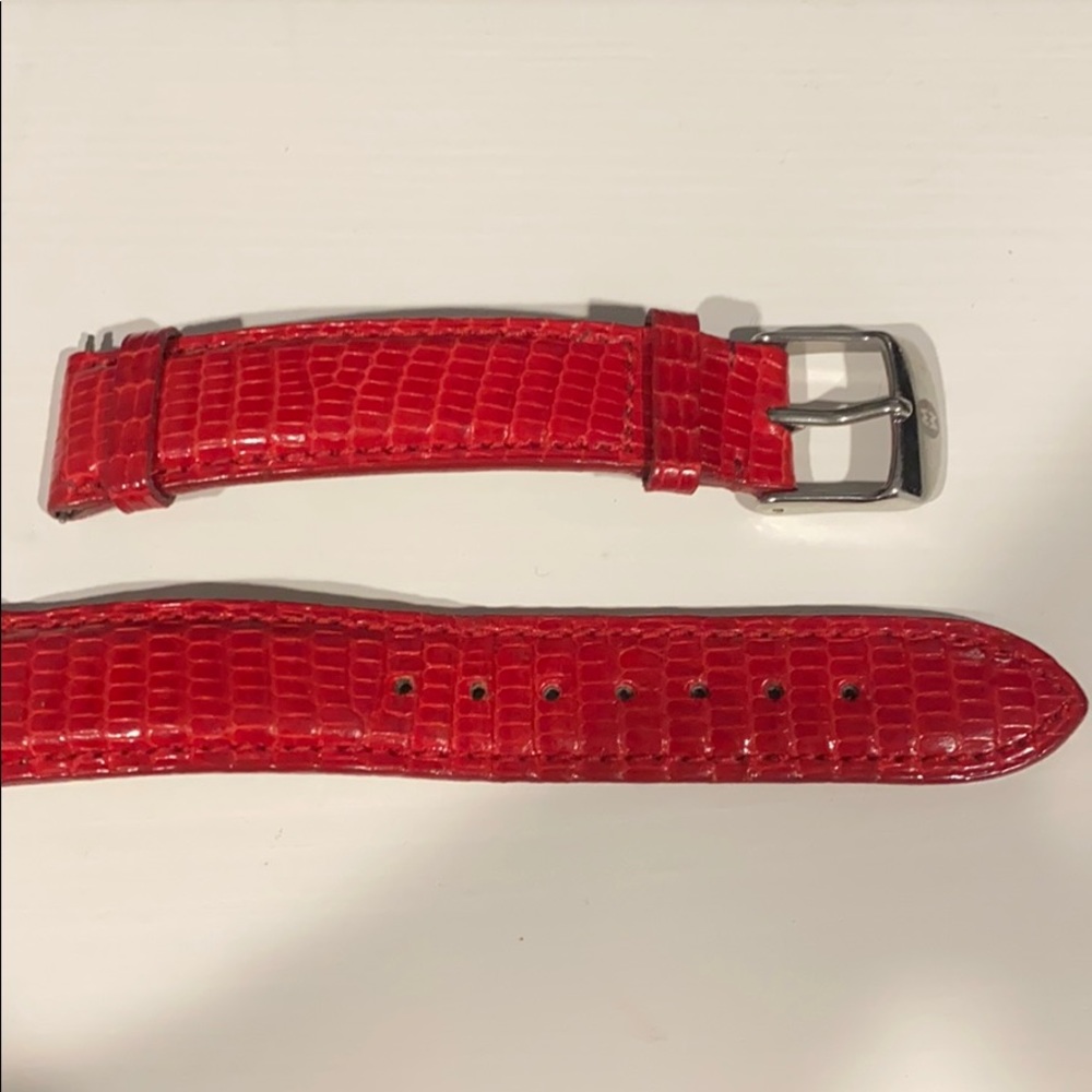 Red Alligator Michele Watch Strap